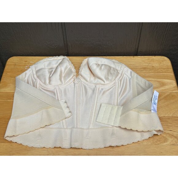 Adonna For JCPenney Fully Padded Backless Strapless Longline Bra 34A Champagne - Picture 8 of 13